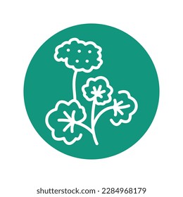 Geranium с Farbliniensymbol. Piktogramm für die Webseite.