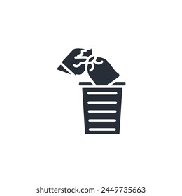 gerbage icon. vector.Editable stroke.linear style sign for use web design,logo.Symbol illustration.