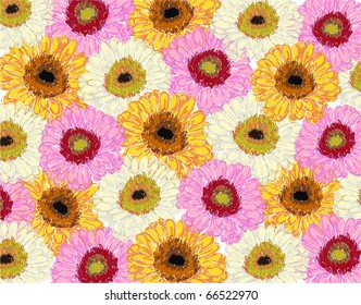 gerber floral background vector eps8