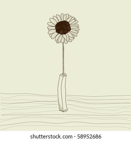 Gerbera Daisy flower in a vase