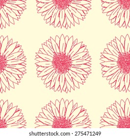 Gerbera floral pattern