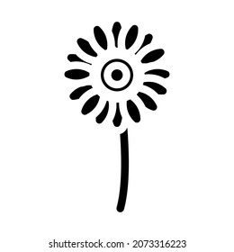 gerbera flower glyph icon vector. gerbera flower sign. isolated contour symbol black illustration