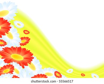 Gerbera flowers decoration with copyspace for your text