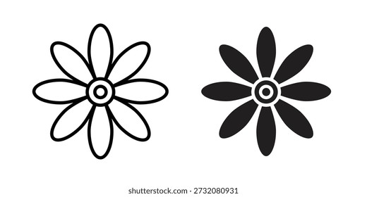 Gerbera icon concept. pixel perfect linear ui icon.