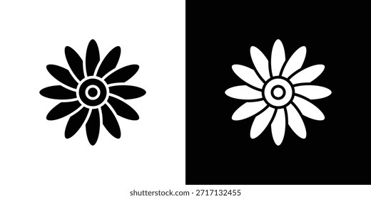 Gerbera icon, glyph style icon for web site or mobile app