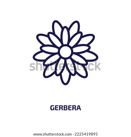 gerbera icon from nature collection. Thin linear gerbera, summer, spring outline icon isolated on white background. Line vector gerbera sign, symbol for web and mobile
