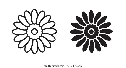 Gerbera icon for web designs. editable pictogram.