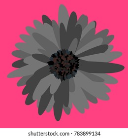 Gerbera. Vector Flower for Tablecloth, Packaging Paper, Tile. Vector illustration. Beautiful Bright Gerbera. Floral Background. Vector Illustration. Floral. Daisies. Gerbera for the Pattern.