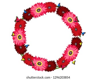 Gerberas flowers frame