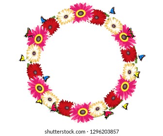 Gerberas flowers frame