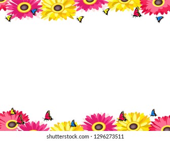 Gerberas flowers frame