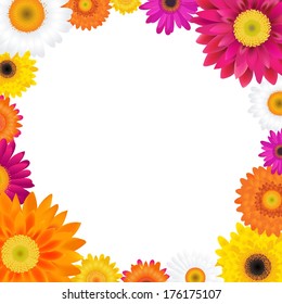 Gerberrahmen mit Farbverlauf-Mesh, Vektorgrafik