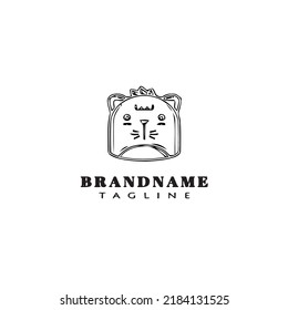 gerbil logo cartoon icon design template black modern isolated vector illustration