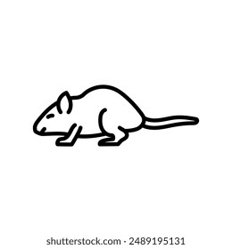 Gerbil Outline Icon, Vector illustration