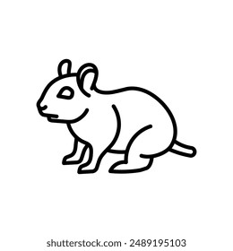 Icono de contorno de Gerbils, Ilustración vectorial