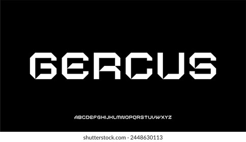 GERCUS, FUTURISTA ELEGANTE Y ATREVIDA CURSIVA MODERNA TIPOGRAFÍA