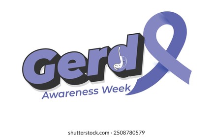 GERD awareness week. background, banner, card, poster, template. Vector illustration.