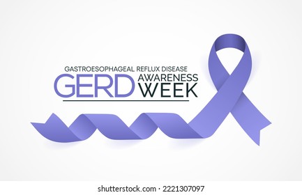 GERD Awareness week (Gastroesophageal reflux disease) is observed every year in November. Vector illustration