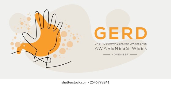 GERD awareness week (Gastroesophageal reflux disease), held on November.