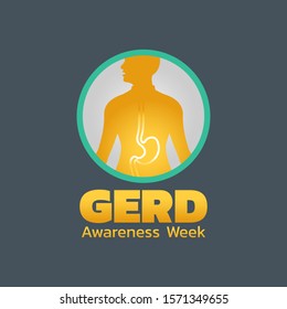 GERD Awareness Week Icon Logo Vector