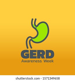 GERD Awareness Week Icon Logo Vector