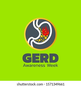 GERD Awareness Week Icon Logo Vector