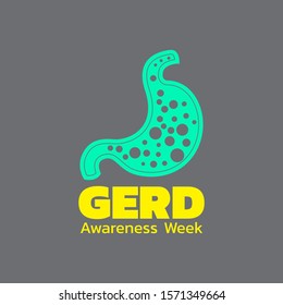 GERD Awareness Week Icon Logo Vector