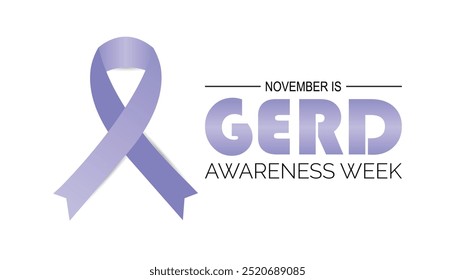 GERD Awareness week is observed every year on November. Medical Healthcare Awareness concept. background, placard, banner template Vector illustration design.