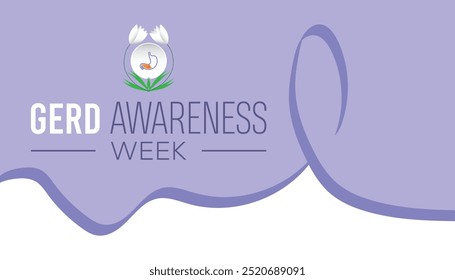 GERD Awareness week is observed every year on November. Medical Healthcare Awareness concept. background, placard, banner template Vector illustration design.