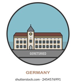 Geretsried. Cities and towns in Germany. Flat landmark