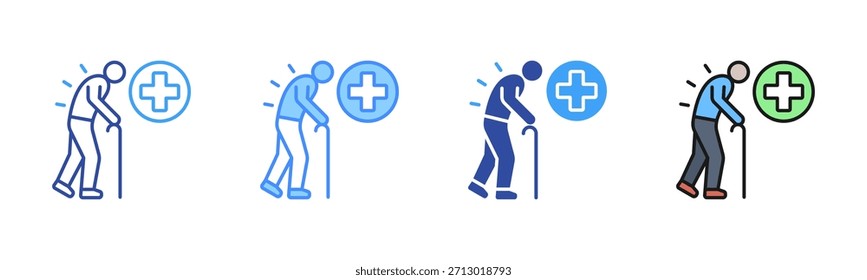 Geriatrisches Symbol, Multi-Styles-Symbolsatz
