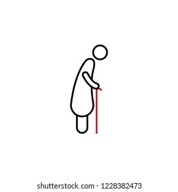 Geriatrics 2 colored line icon. Simple colored element illustration. Geriatrics icon design from medicine set