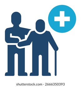Geriatrics Icon Element For Design