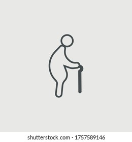 Geriatrics vector icon illustration sign