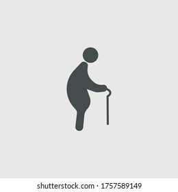 Geriatrics vector icon illustration sign