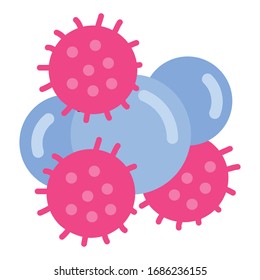 germ bacteria icon with modern flat style icon color or colorful