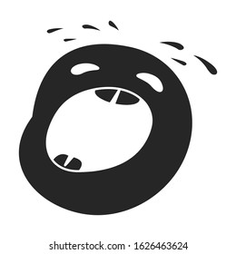 Germ of bacteria vector icon.Black,simple vector icon isolated on white background germ of bacteria.
