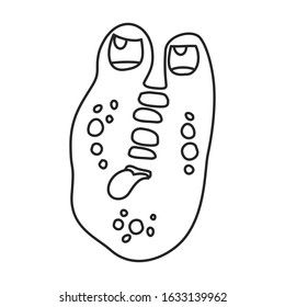 Germ of bacteria vector icon.Outline,line vector icon isolated on white background germ of bacteria.