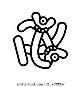 germ bacteria virus line icon vector. germ bacteria virus sign. isolated contour symbol black illustration