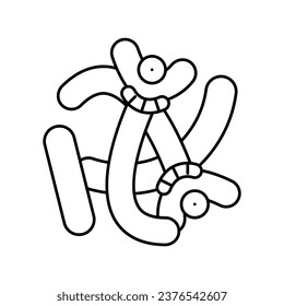 germ bacteria virus line icon vector. germ bacteria virus sign. isolated contour symbol black illustration
