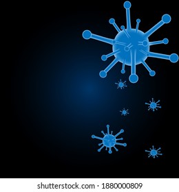Keimschwarzes Hintergrundbild Covid-19-Epidemie
