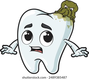 Germen causante de la Ilustración vectorial de caries dentales