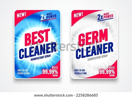 Germ Cleaner Print Label With Dynamic Headline