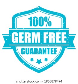 Germ Free Vector Guarantee Emblem On White Background