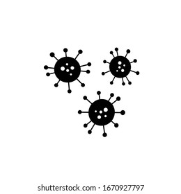 germ icon black vector sign covid 19 icon.  coronavirus sign 