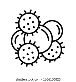 germ icon with modern flat line icon style