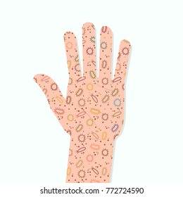 Germe à mão. Ilustração vetorial isolada no plano de fundo branco