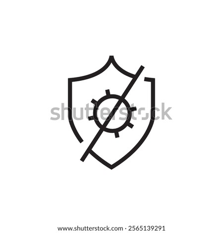germ protection icon outline vector eps