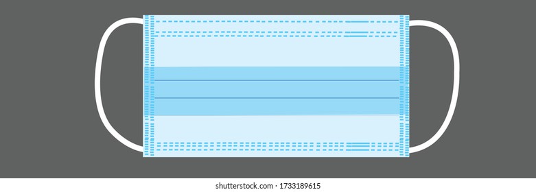Germ protection mask, gray background