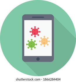 germ vector flat colour icon
